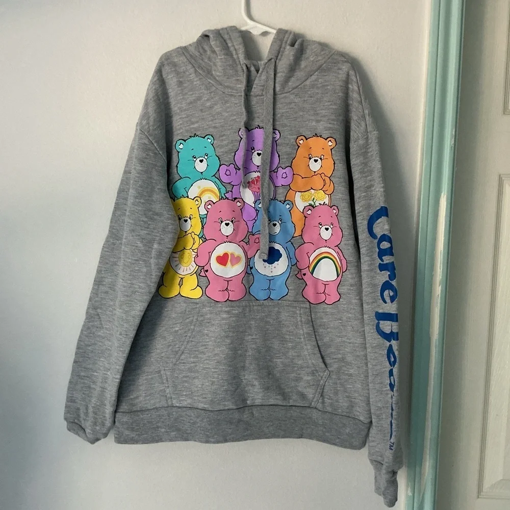 Care Bears Gray Hoodie with Colorful Bears kids